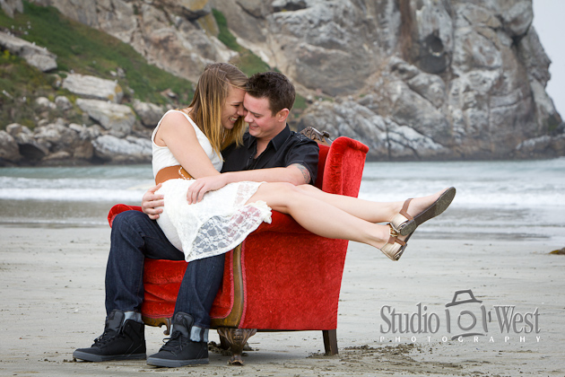Bri and Nick came up from Westlake for an awesome engagement portrait session out at Moro Bay. They were so excited about their photography that they book me to shoot their wedding over a year in advance. We had a blast during the photo shoot on the beach and the dunes near Morro Rock and, at times were we were quite a distraction to the surfers and passerby's. 
