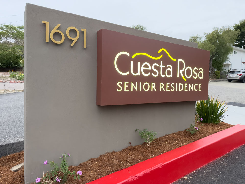 Cuesta Rosa Senior Residence Monument Sign - Signage Design - Graphic Design - Signage - Studio 101 West Design & Marketing - Large-Scale Projects