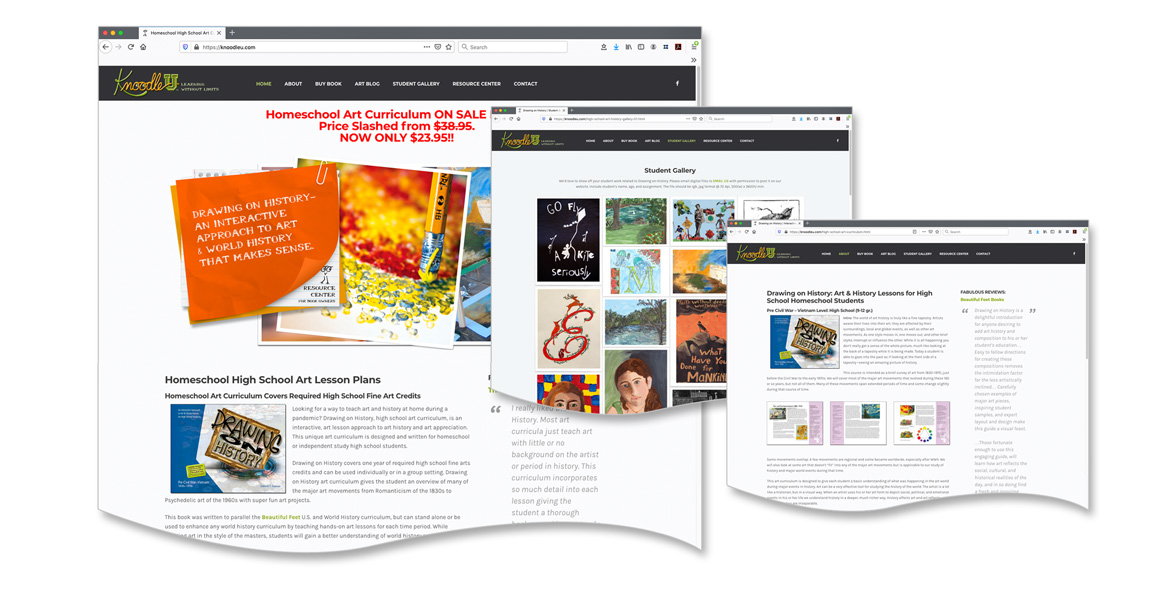 Educational Website Designer - Book Sales Website - Ecommerce Website - Graphic Designer Web Programmer - Studio 101 West Marketing and Design